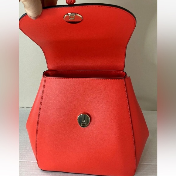 New Kate Spade Adel Medium Flap Backpack Leather Geranium - Picture 5 of 7